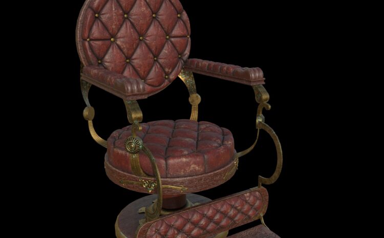 3D Old Red Chair